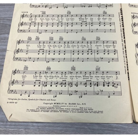 Night and Day Vintage Piano Sheet Music from Gay Divorcee Cole Porter 40s - Picture 3 of 6